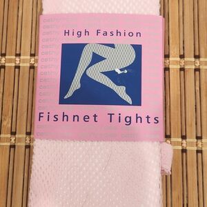 Powder Pink Fishnet Tights